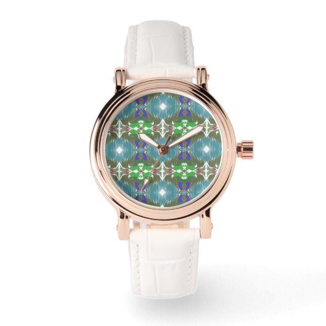 Reloj De Pulsera Calidoscopio de Marea Esmeralda (Anverso)