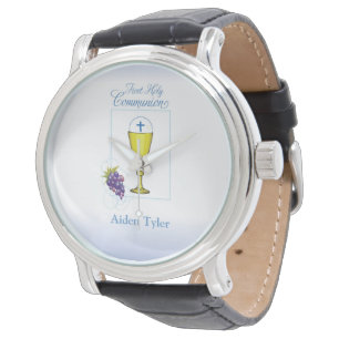 Reloj De Pulsera Cáliz de Primera Comunión Niño Personalizable con 