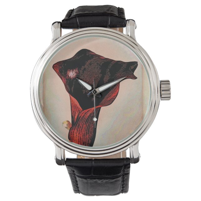 Reloj De Pulsera Calla (Rojo) Lily Watch (Anverso)