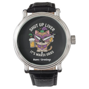 Reloj De Pulsera Cállate la boca, celebraciones del Mardi Gras