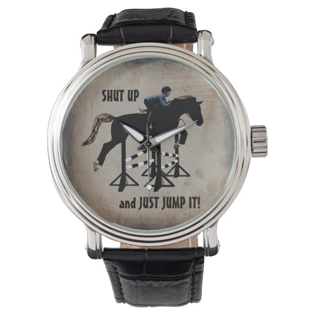 Reloj De Pulsera Cállate y solo salta a caballo (Anverso)
