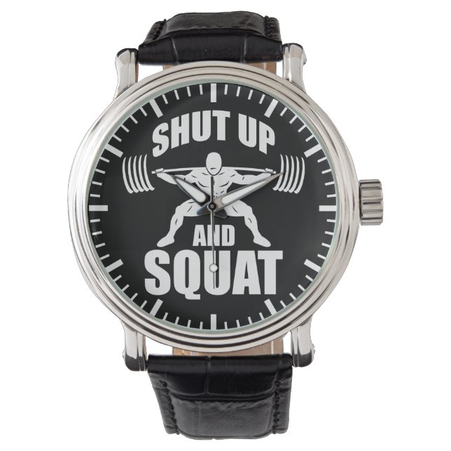 Reloj De Pulsera Cállate Y Squat: Motivación De La Solución (Anverso)