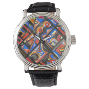 Reloj De Pulsera Calle Urbana Arte Geométrico One-Moderno Bauhaus