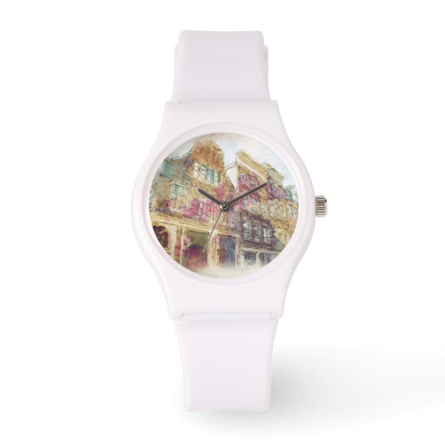 Reloj De Pulsera Calles del viejo Amsterdam (Anverso)