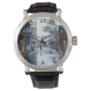Reloj De Pulsera Calles lluviosas de Vietnam