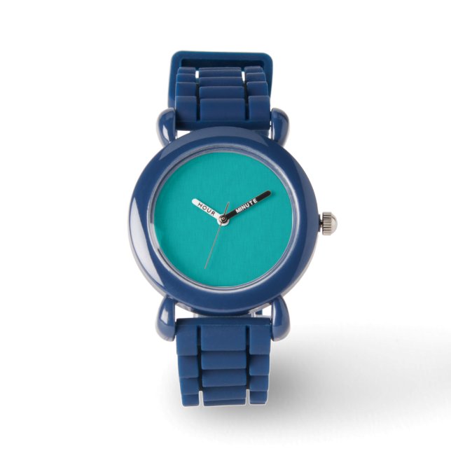 Reloj De Pulsera Calm & simple visual teal textured background  (Anverso)
