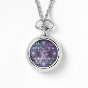 Reloj De Pulsera Cama de flores arte fractal abstracto brillante de
