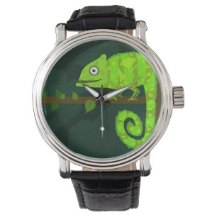 Reloj De Pulsera Camaleón lindo verde