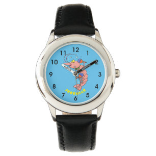 Reloj De Pulsera Camarón alegre, personalizado de la gamba