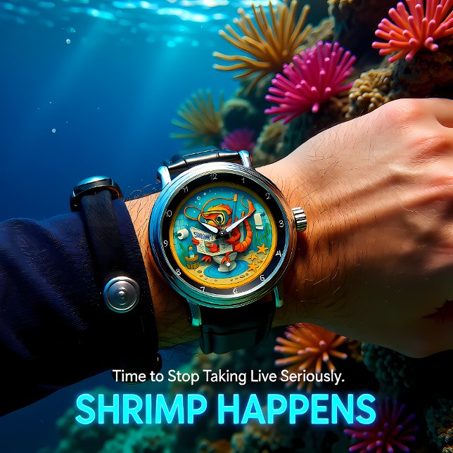 Reloj De Pulsera Camarón Humorístico para Baño  (Subido por el creador)