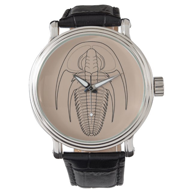 Reloj De Pulsera Cambrian trilobite Fallotaspis longa (Anverso)