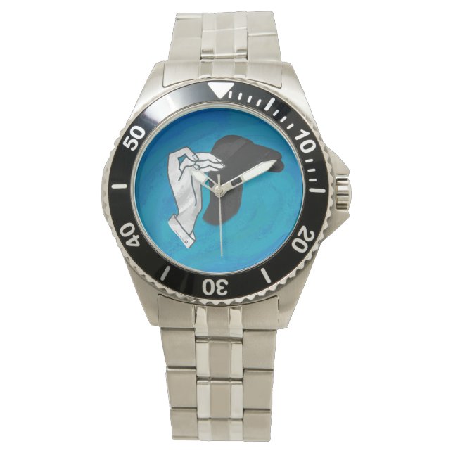 Reloj De Pulsera Camello De Sombra En Azul (Anverso)