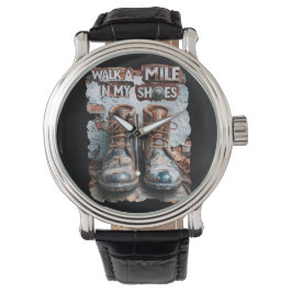 Reloj De Pulsera Camina a una milla en mis zapatos - Inspirador rús