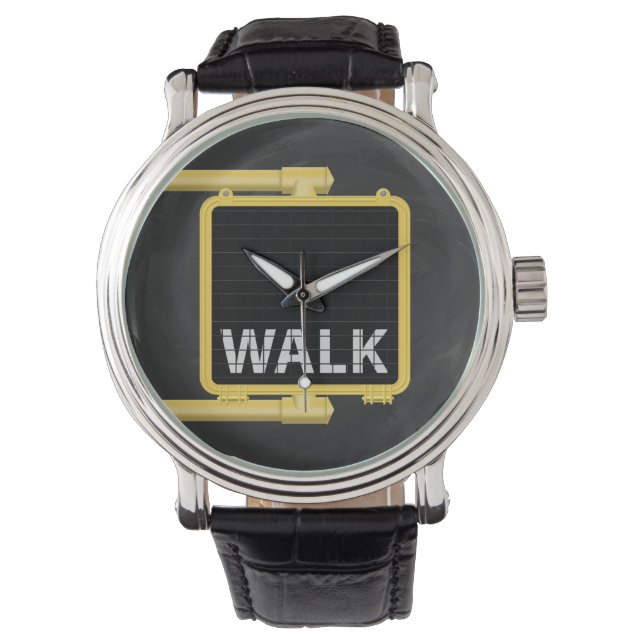 Reloj De Pulsera Camino de Rótulo Crosswalk de Nueva York (Anverso)