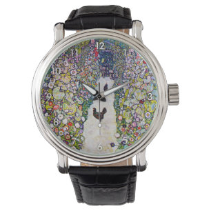 Reloj De Pulsera Camino Jardín con Pollos, Gustav Klimt