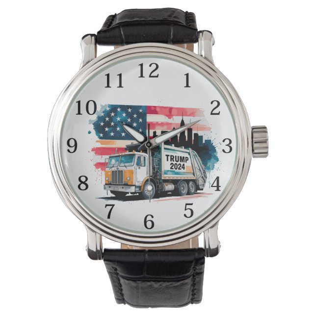 Reloj De Pulsera Camión basura para Trump (Anverso)
