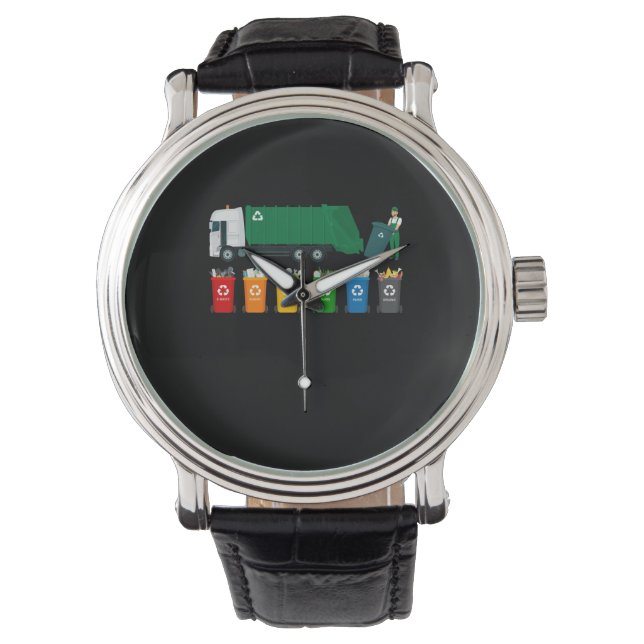 Reloj De Pulsera Camión de basura reciclado (Anverso)