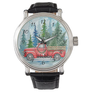Reloj De Pulsera Camión de bodas de invierno rústico