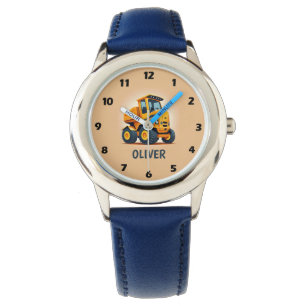 Reloj De Pulsera Camión de construcción amarillo moderno lindo