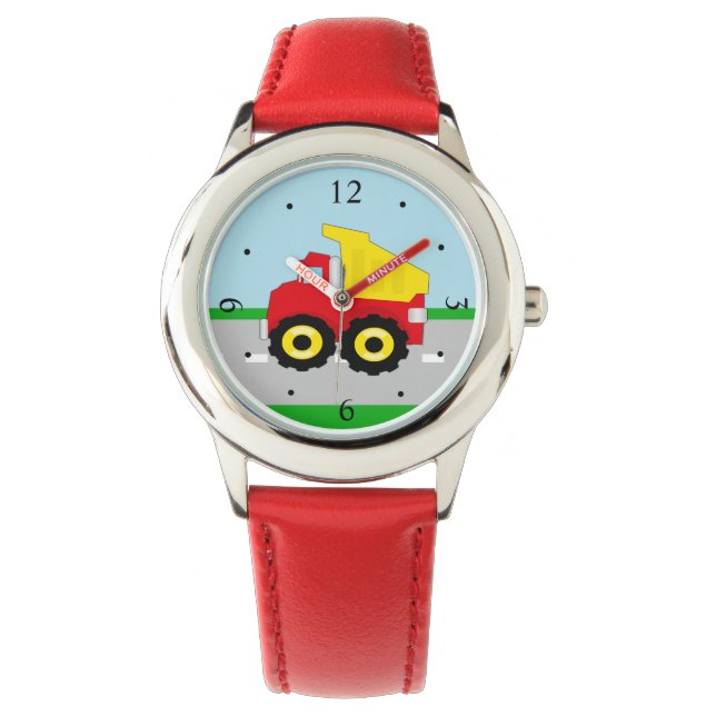 Reloj De Pulsera Camión de construcción para niños (Anverso)