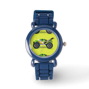 Reloj De Pulsera Camión de monstruos en verde limón