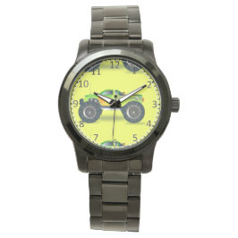 Reloj De Pulsera Camión de monstruos en verde limón