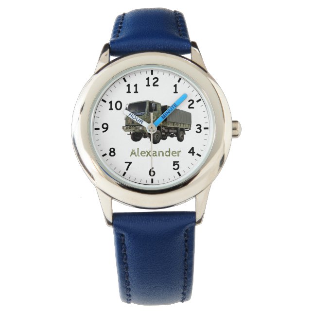 Reloj De Pulsera Camión militar de guardabarros aéreo (Anverso)