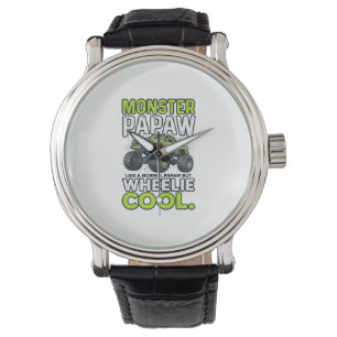 Reloj De Pulsera Camión Monstruo Papá Wheelie Cool Divertido Diseño