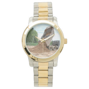 Reloj De Pulsera Camión volquete que descarga la suciedad