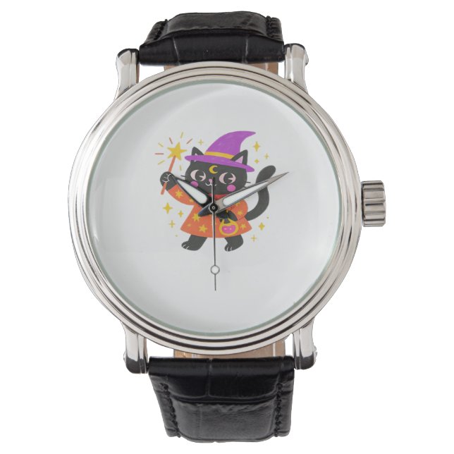 Reloj De Pulsera Camiseta Celestial Kitty Witch Classic (Anverso)