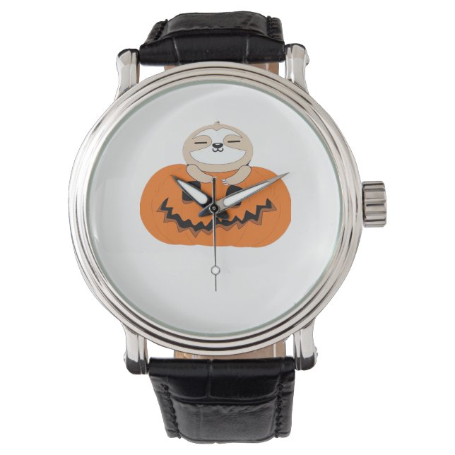 Reloj De Pulsera Camiseta clásica de calabaza de Halloween (Anverso)