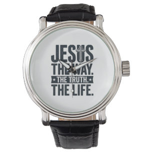 Reloj De Pulsera Camiseta Cristiana Jesús El Camino La Verdad La Vi