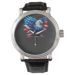 Reloj De Pulsera Camiseta De Aguila Estadounidense En Asoma