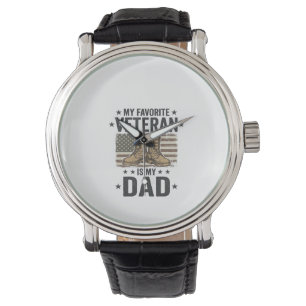Reloj De Pulsera Camiseta de Botas de Combate Patrióticas para Padr