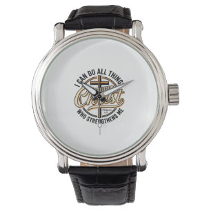 Reloj De Pulsera Camiseta de cita vintage Christian Philippians 4_1