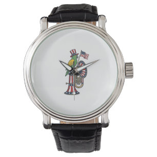 Reloj De Pulsera Camiseta de diseño musical con grabado vintage de 