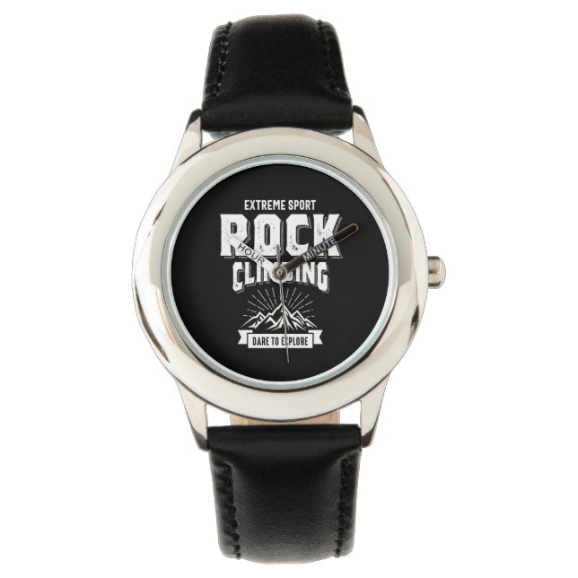 Reloj De Pulsera Camiseta de escalada de rock Regalos de alpinistas (Anverso)
