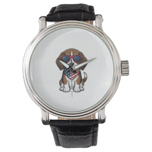 Reloj De Pulsera Camiseta de gafas de sol de cachorro de beagle pat