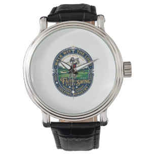 Reloj De Pulsera Camiseta de golf de Jesús Diseño basado en la fe_1