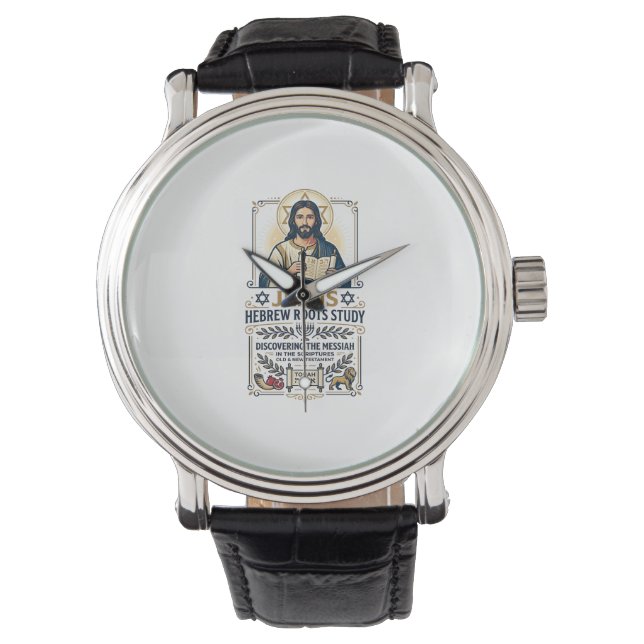 Reloj De Pulsera Camiseta de nerd de idiomas bíblicos hebreos grieg (Anverso)