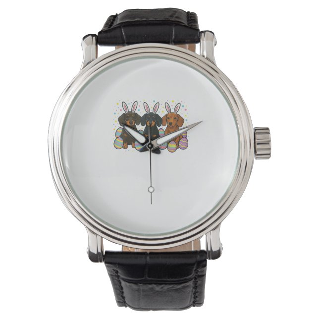 Reloj De Pulsera Camiseta de Pascua de Dachshund (Anverso)