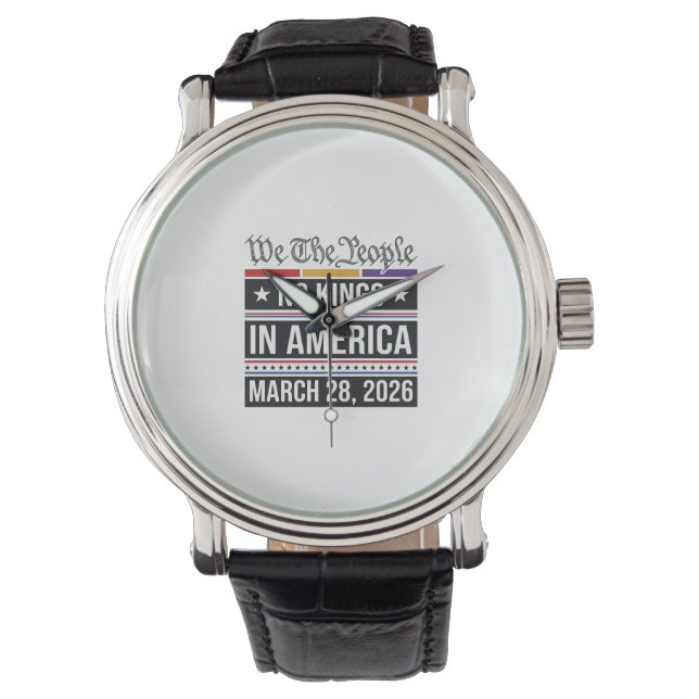 Reloj De Pulsera Camiseta de protesta patriótica Sin reyes en Améri (Anverso)