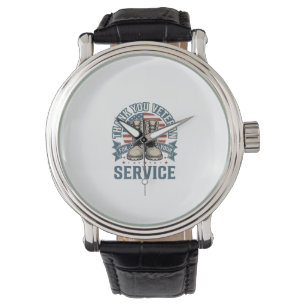Reloj De Pulsera Camiseta de Servicio Botas Patrióticas para Vetera