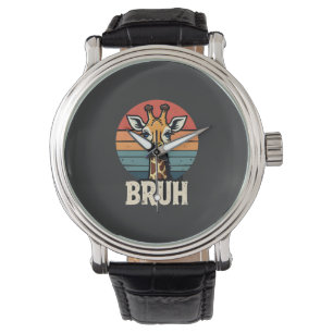 Reloj De Pulsera Camiseta divertida de jirafa animal meme cara fest
