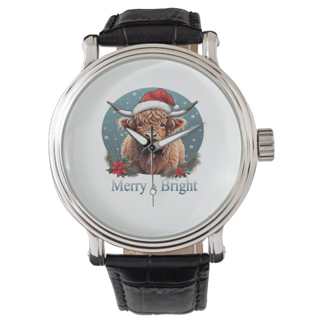 Reloj De Pulsera Camiseta esencial de vaca de Highland (Anverso)
