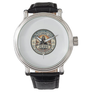 Reloj De Pulsera Camiseta Esposa Militar de Jesús Esperando Esposa 