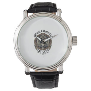Reloj De Pulsera Camiseta gráfica de gato de catedral gótica - Góti