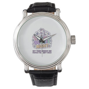 Reloj De Pulsera Camiseta gráfica de tipografía negrita para noche