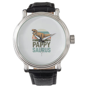 Reloj De Pulsera Camiseta Pappysaurus Dinosaurio Divertido Atardece
