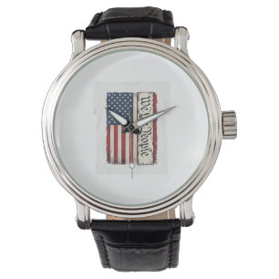Reloj De Pulsera Camiseta Patriótica Bandera Vintage We the People